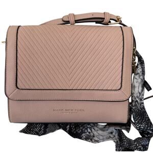 Marc New York Andrew Marc Vegan Leather Light Pink Crossbody Shoulder Bag